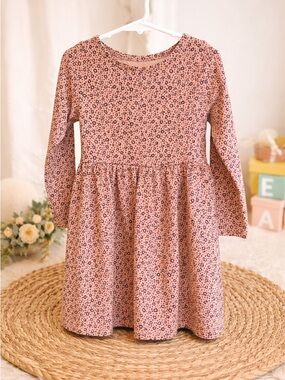 Cat & Jack Girls Size 3T Long Sleeve Animal Print Dress